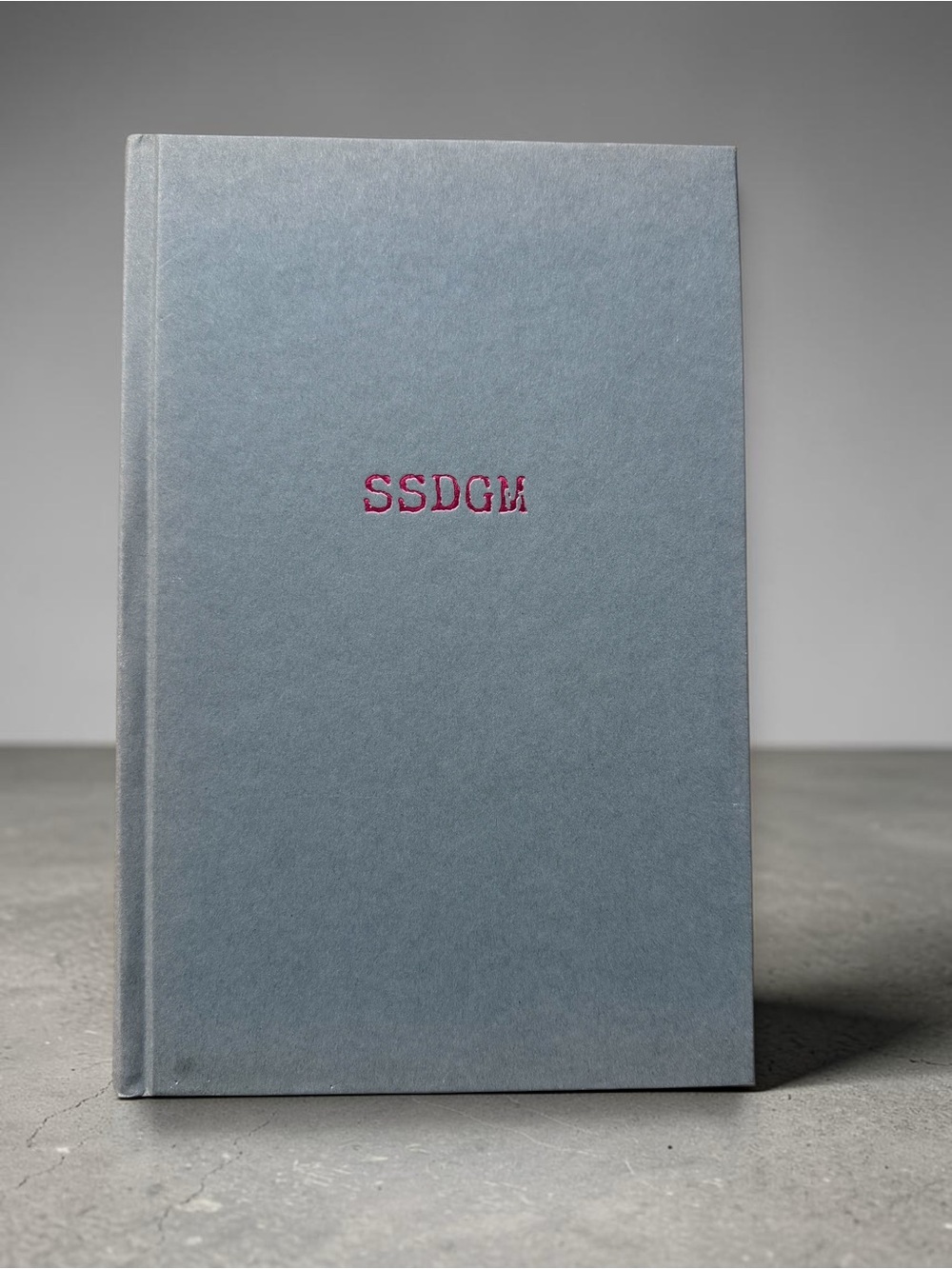 Gray Hardcover Organizer Notebook with Pink Embossed Logo